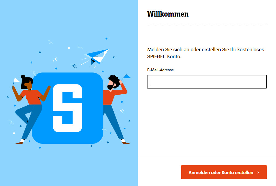 SPIEGEL-Konto SPIEGEL-Gruppenkonto Anmeldung