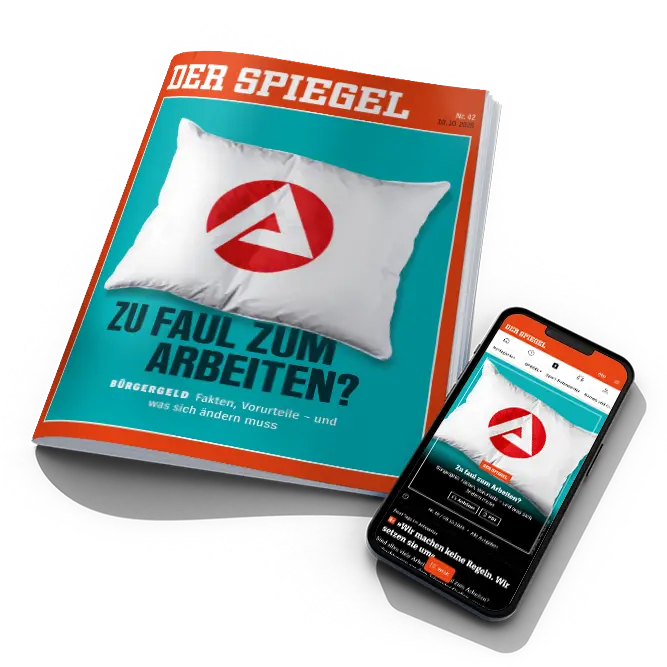 SPIEGEL+ und Print-Heft DER SPIEGEL aktuelle Ausgabe Heft und Smartphone