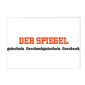 DER SPIEGEL Geschenkkarte zum Ausdrucken Die passende Geschenkkarte zum Geschenkabo