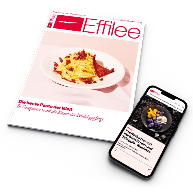 Effilee Heft+Device Effilee aktuelle Ausgabe und Smartphone mit aktuellem Artikelbeispiel